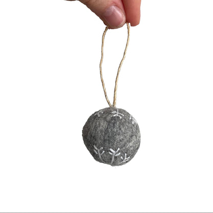 Embroidered Felt Bauble