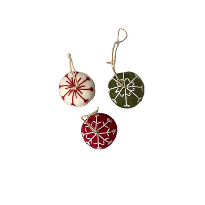 Embroidered Felt Bauble