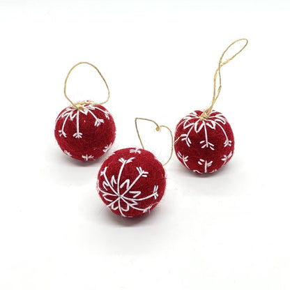 Embroidered Felt Bauble