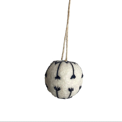 Embroidered Felt Bauble