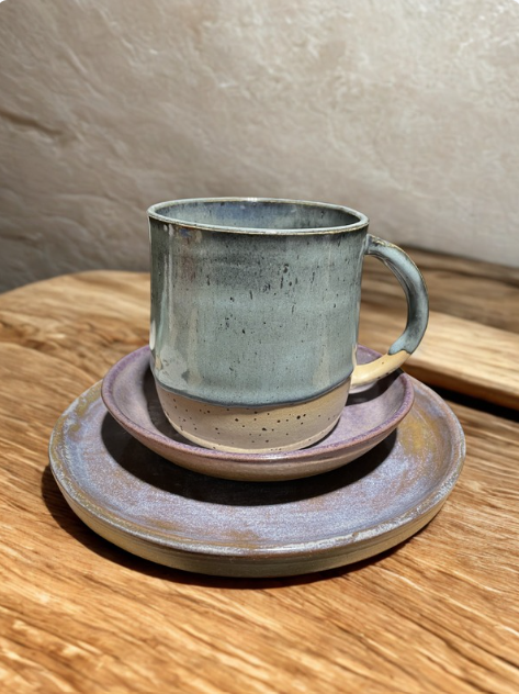 Light Blue Cup With Handle