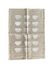 Natural Linen Print Tea Towel