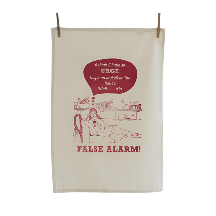 False Alarm Tea Towel