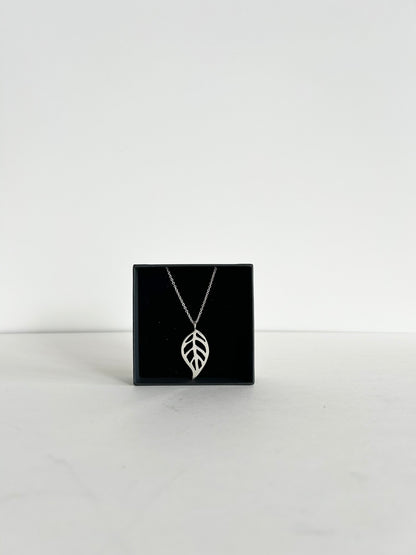 Pointed Stencil Leaf Necklace