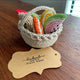 Crochet Fruit Basket with 5 fruits