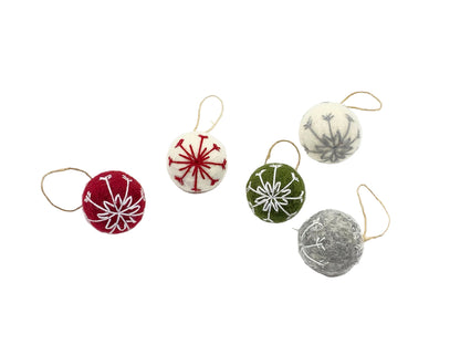 Embroidered Felt Bauble