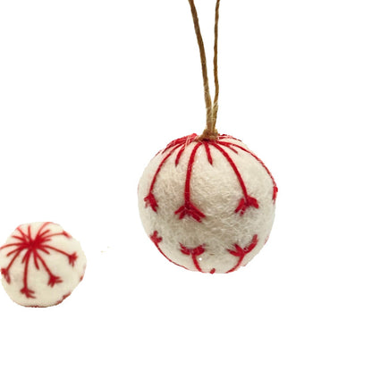 Embroidered Felt Bauble