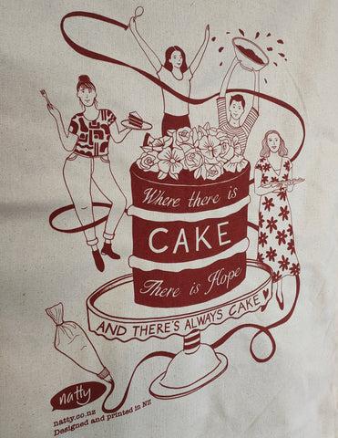 Where There Is Cake Tea Towel