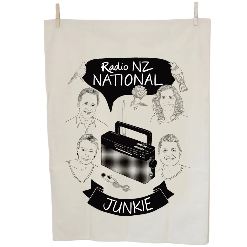 Radio NZ Junkie Tea Towel