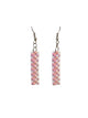 Beaded Earrings - Pink Rectangle